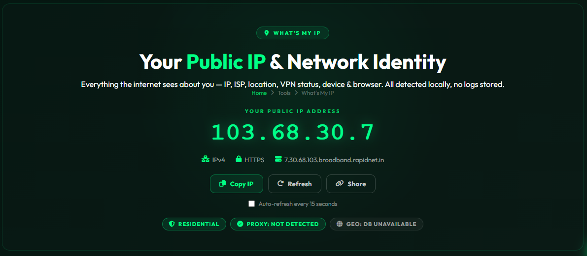 What's My IP Address? — Free Tool by Neon Tunnel VPN